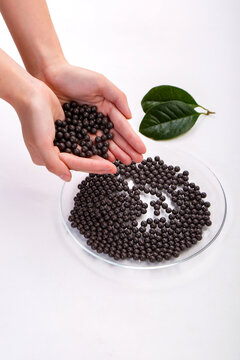 Black water filter beads