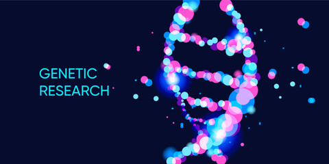 Obraz premium Scientific, genetics, medical research vector. Science, technology abstract background. Photo stock