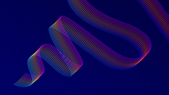 Neon abstract colorful wavy lines background design