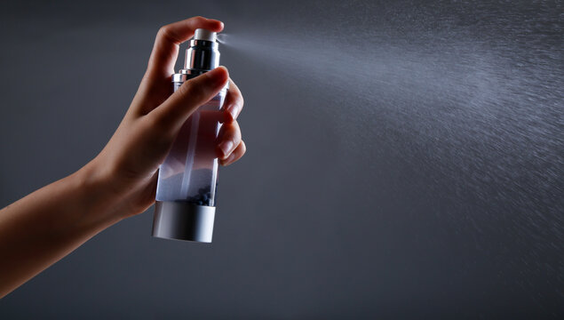 Spray water with a spray bottle