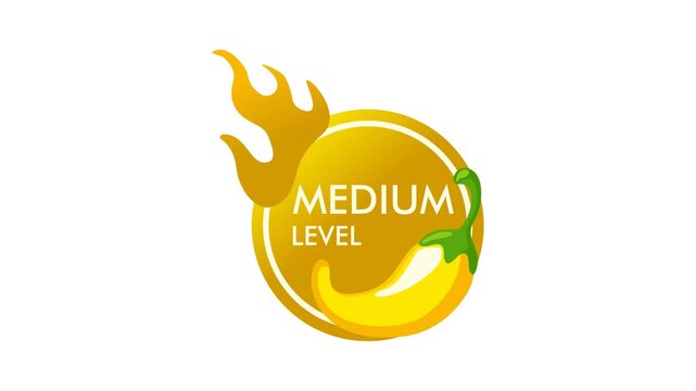 spicy chili pepper hot level strength scale indicator motion graphic