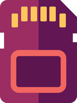 Micro SD memory card flash storage icon