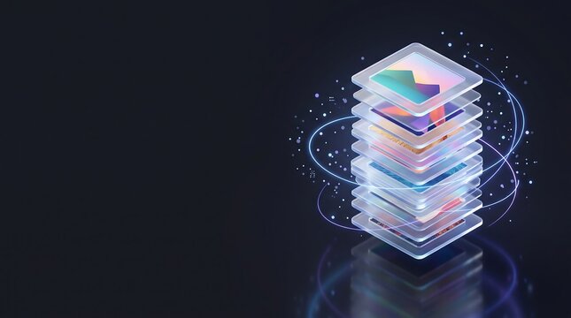 Digital media management and voting ballot concept stack