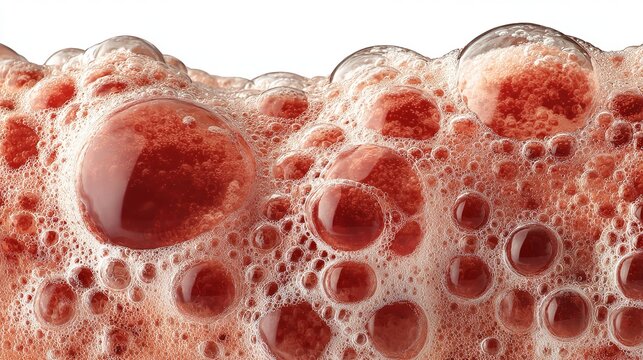 red-orange soda bubbles