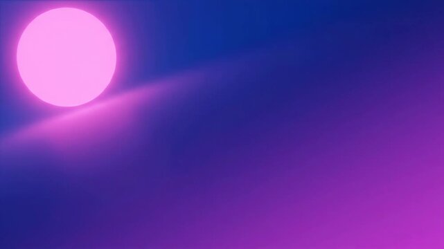 Glowing pink circle on a blue and purple gradient background