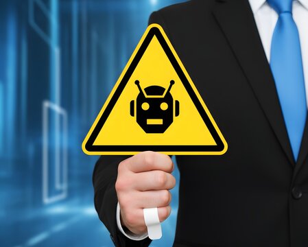 Implementation of robots and automation in business. Innovation, efficiency, digital transformation, the fourth industrial revolution, workforce transformation and economic modernization.
