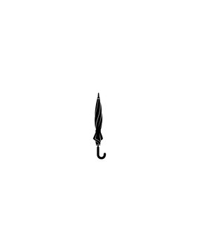 Minimalist Black Umbrella Vector Icon