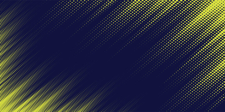 Yellow and blue backdrop with dot halftone pattern element. Abstract brush grunge background. retro comic concept for your graphic design, banner or poster