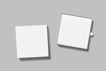 Fototapeta premium Realistic Gift Box Blank Mockup