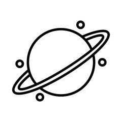 Planet Vector Line Icon Design © Rafia
