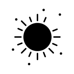 Sun Vector Fill Icon Design © Rafia