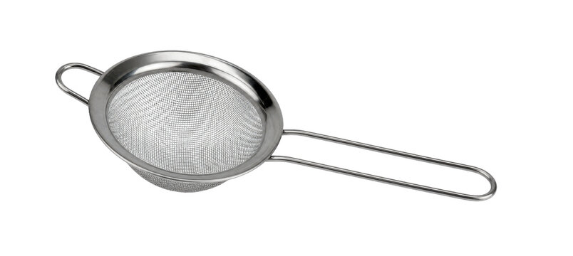 Stainless steel sieve with two handles for kitchen use