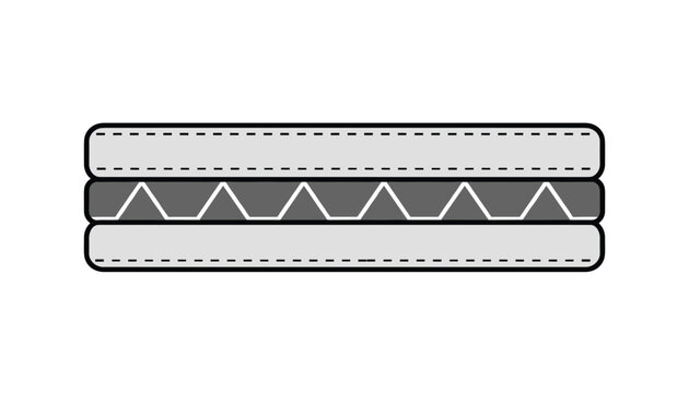 Flat vector illustration of modern building construction materials showcasing sandwich insulation panel layers.