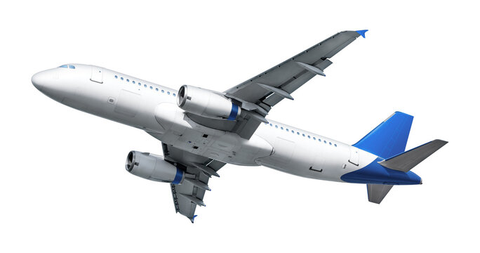 Typical airplane isolated on transparent background