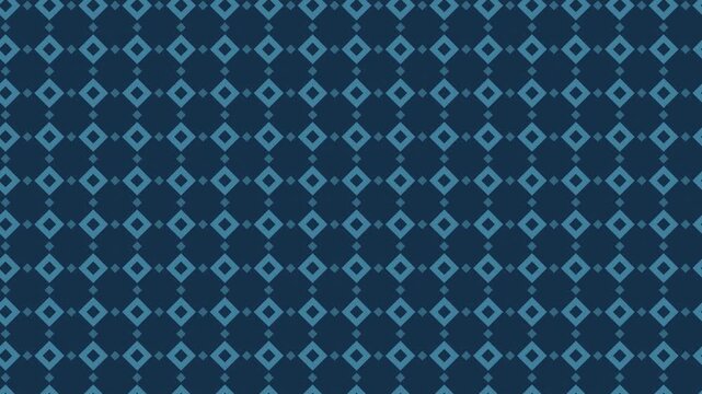 Blue japanese kuginuki nested diamonds pattern scrolling, traditional seamless loop background