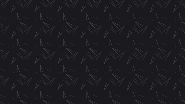 Black japanese matsuba pine needles pattern scrolling, traditional seamless loop background