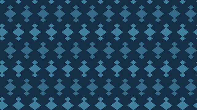 Blue japanese matsukawabishi stepped diamond pattern scrolling, traditional seamless loop background