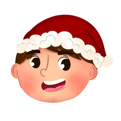 Boy with Christmas Hat