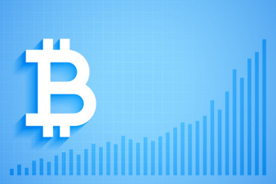 bitcoin digital crypto currency growth graph chart