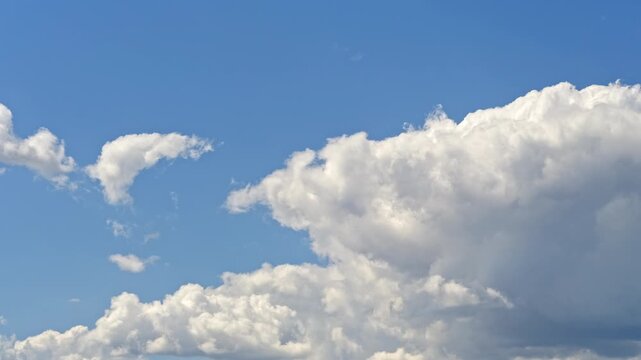 blue sky with clouds time lapse