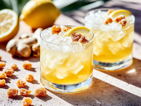 Penicillin cocktail made with Scotch whisky, ginger, honey syrup, and fresh lemon juice