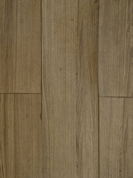 Carelessly installed vinyl flooring with uneven seams and misaligned planks