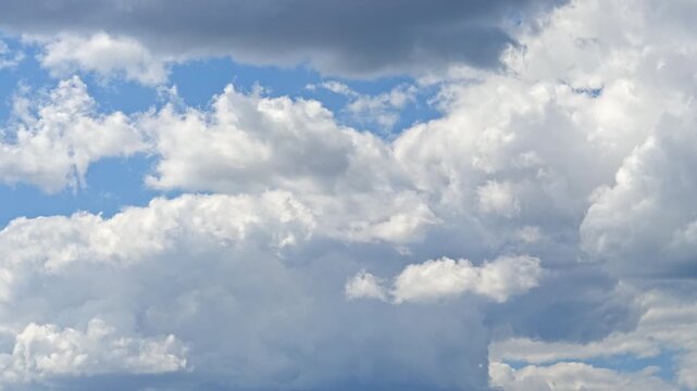 blue sky with clouds time lapse