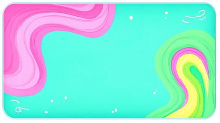 Naklejka premium Abstract vibrant colorful flowing fluid shapes with splash on turquoise background