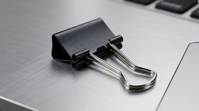 black paper clip