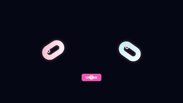 Animated Neon Link Button Interaction for Digital Interface Design