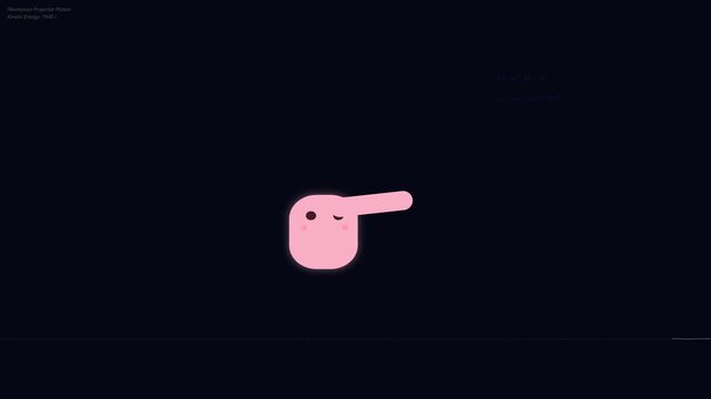 Educational Animation Explaining Newtonian Projectile Motion Physics