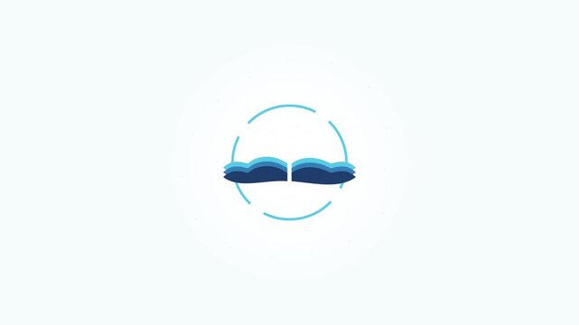 Abstract Book Logo Animation Concept