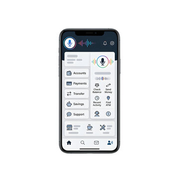 Accessible Banking App Concept With Isolated On Solid White Background