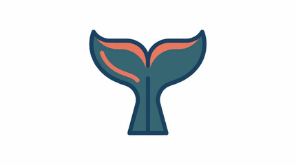 Stylized whale tail fin vector illustration design. © mbak
