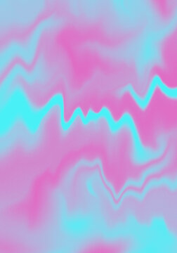 Abstract liquid grainy gradient in vibrant pink and cyan