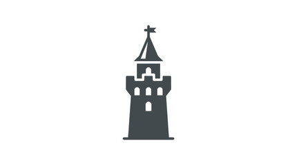 Dark Castle Tower with Cross. © Nur