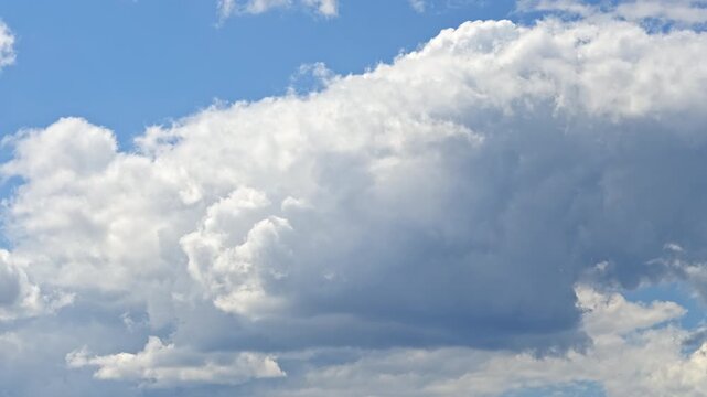 blue sky with clouds time lapse