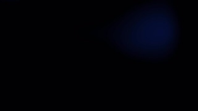 Pulsing blue light leak overlays on black background