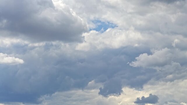 blue sky with clouds time lapse