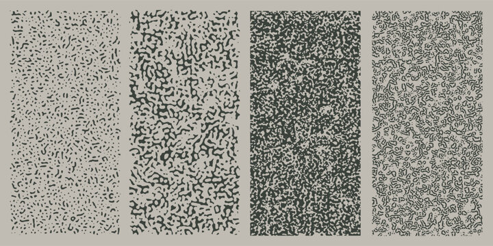 Turing pattern green vector set. Abstract set turing modern pattern for cover, wallpaper, science.
