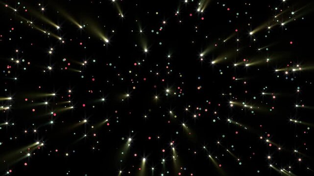 Colorful Birthday Sprinkles Rain Celebration Effect. Sprinkles glitter particles Falling Party Background Animation.