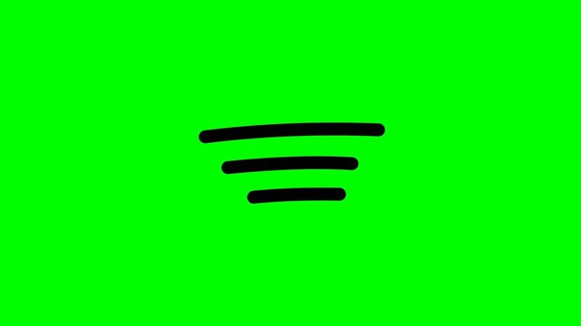 Animated Hand Drawn Short Underline Set on Green Screen, Three Black Marker Emphasis Strokes Appearing Under Text for Video Editing, Tutorials, Presentations, Social Media and Chroma Key Overlay
