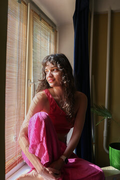 young woman in the room