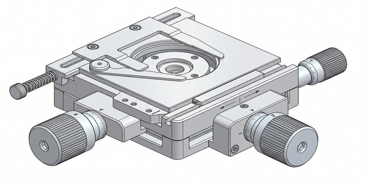 Precision XY Linear Translation Stage with Micrometer Adjustment Knobs for Microscopy and Scientific Instrumentation