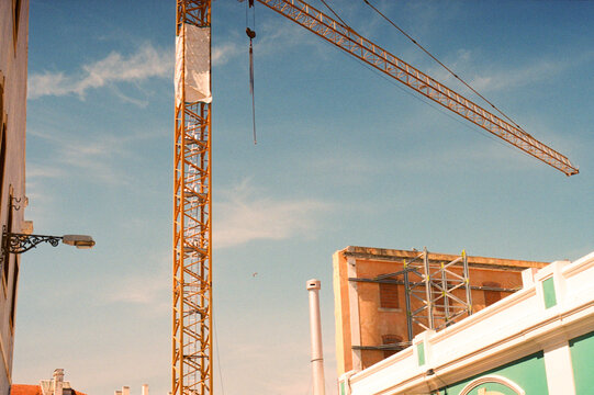 Crane Over Rooftops