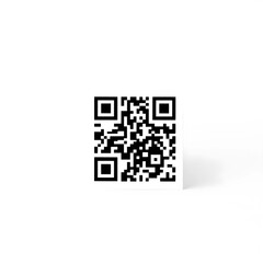 Fototapeta premium Close-up of a black and white QR code on white background