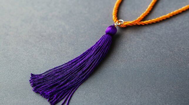 Graduation cap tassel threads, individual strands, metallic charm