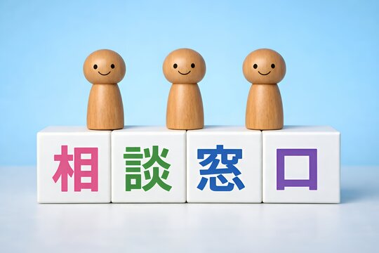 顧客の悩みを相談窓口が解決するサポート体制イメージ