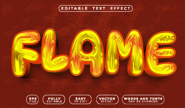  Flame Fire Blaze Inferno Burning Heat Ember Spark Typography Lettering Alphabet Graphic Vector Fully Editable Smart Object Text Effect