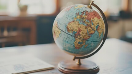 Desktop globe political boundaries, subtle lines, country names, © Anousone